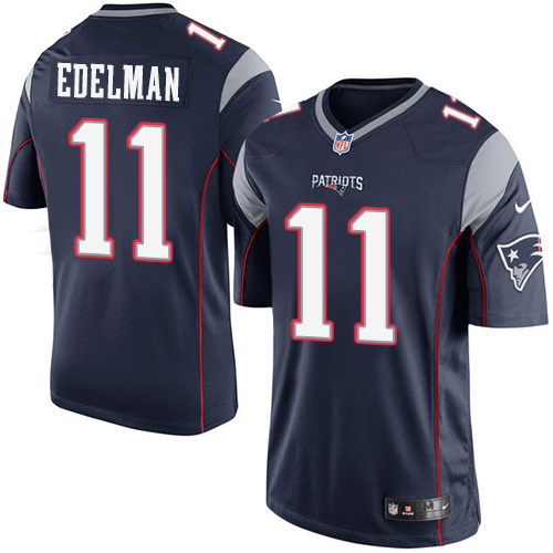 Youth Limited Julian Edelman Nike Jersey Navy Blue Home - #11 NFL New England Patriots